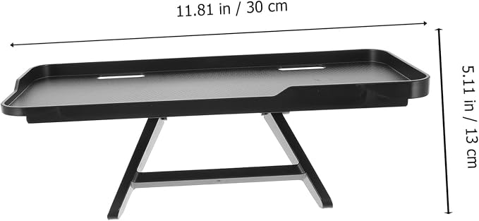 Vaguelly Screen Top Storage Shelf Non- Desk Monitor Stand Space-saving Office Shelf Organizer for Media Devices Installation Design