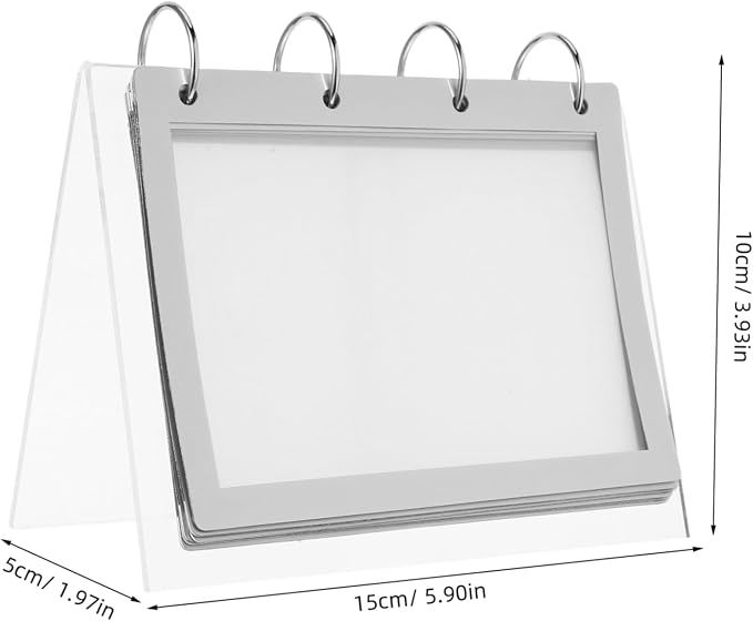 MAGICLULU Turning Table Card Acrylic Paper Holder Multi-Page Flip Menu Display Holder Acrylic Display Flip Calendar Stand Advertising Display Stand Poster Holder Menu Holder Transparent Iron