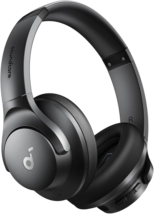 soundcore by Anker Q20i Hybrid Active Noise Cancelling Headphones, Wireless Over-Ear Bluetooth, 40H Long ANC Playtime, Hi-Res Audio, Big Bass, Customize via an App, Transparency Mode (Renewed)