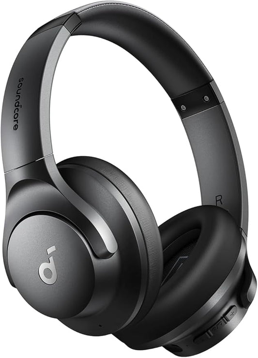 soundcore by Anker Q20i Hybrid Active Noise Cancelling Headphones, Wireless Over-Ear Bluetooth, 40H Long ANC Playtime, Hi-Res Audio, Big Bass, Customize via an App, Transparency Mode (Renewed)