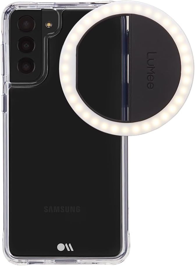 Lumee Studio Clip Light - LED Ring Light for Laptops, Monitors, Smartphones, Tablets - Portable and Rechargeable - Black