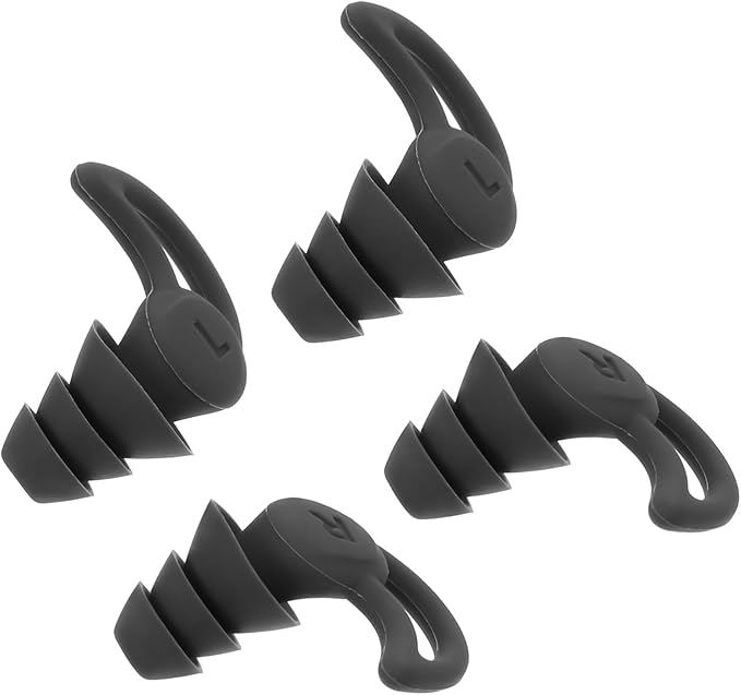 2 Pairs Silicone Sleeping Noise Cancelling Sound Blocking for Students Focus Study Work Design Portable Gray