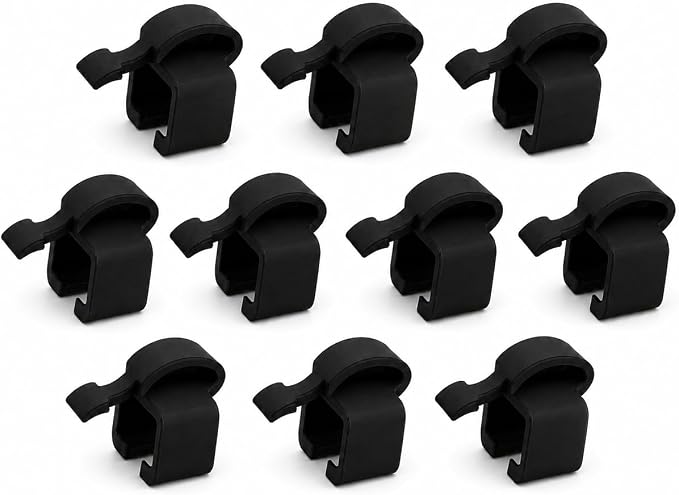 SplashNColor RJ45 Ethernet Plug Clip Compatible with CAT5 CAT5e CAT6 Connectors - Snap-On Latch Repair | Restore Broken Cable Lock Tab | 10 PCS Network Cord End Retainer Caps