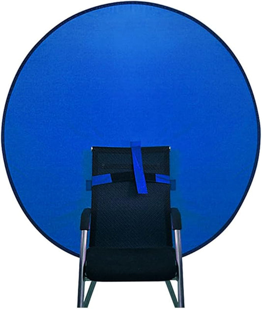 1 PC Green Screen Background, Nylon Background Screen Portable Foldable Backdrop for Live Streaming, Chair Photo Studio Solid (Blue, 110cm, only Screen,NO Stand)