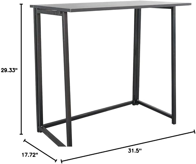 Modern Work Computer Desk,Portable Small Collapsible Desk,Wooden Foldable Laptop Desk,Simple Collapsible Computer Desk,Home Office Study Writing Desk,with Desktop,for Small Spaces, Bedroom (Black)
