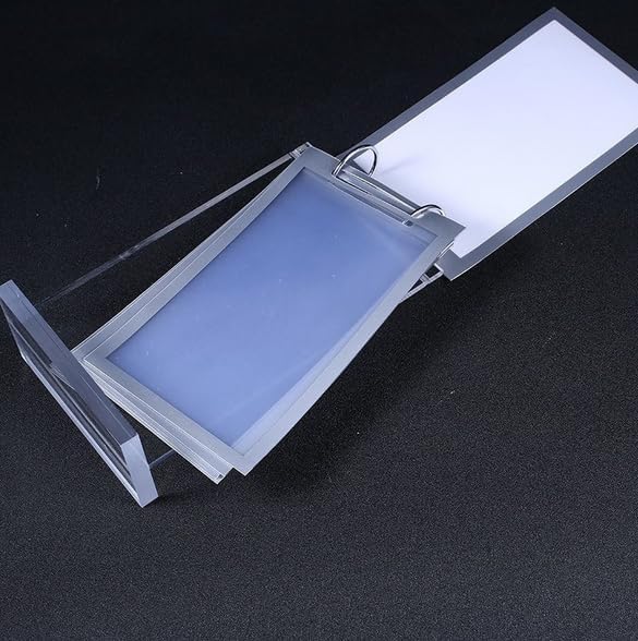 A4 Acrylic Sign Holder Vertical Table Card Flip Display 6 Pages-12 Sides,T Double Sided Flyer Frame with Base,Card Display for Picture Paper Card Store Menu Retail Show Fair (8.25x11.75 inch)