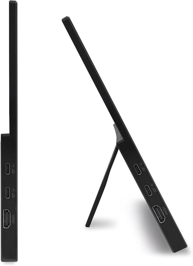 Acer PM161Q 15.6" Portable USB-C IPS Monitor with Tiltable Stand, 4ms Response Time, Anti-Glare, 250 nits Brightness, Built-in Speakers, Mini HDMI & Dockztorm USB Port Expander, Black Color