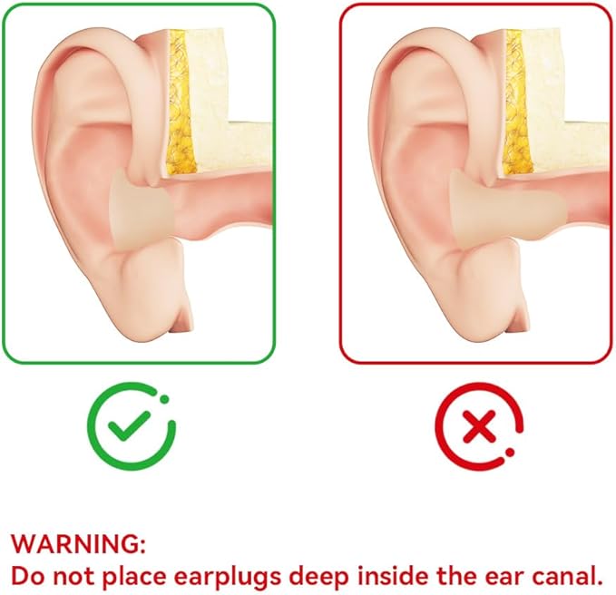 LYSIAN Silicone Moldable Earplugs Waterproof-27dB SNR Ear Plugs for Sleeping Noise Cancelling, Shower, Work and Study-Skin Color 5 Pairs