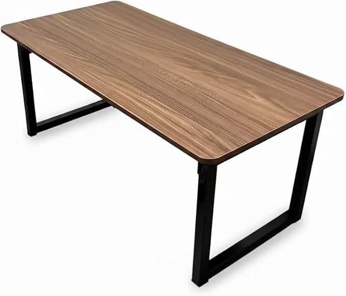 Foldable Floor Desk for Small Spaces, 19.7" Low Sitting Table with Steel Legs, Portable Laptop & Study Table for Bedroom, Dorm, or Coffee Use