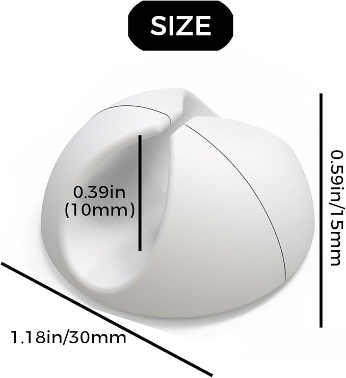 25PCS Desk Organizer,Adhesive Under Desk Cable Management Clips,Cord Organizer,Cable Clips for Nightstand,Wire Holders for Cords, For Home, Office, Car, Cubicle, Nightstand - White
