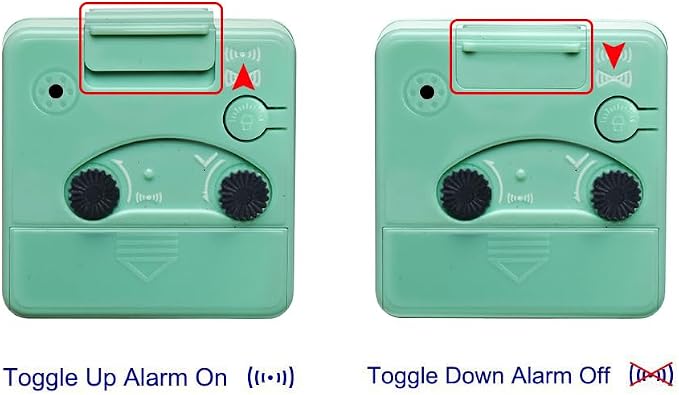Peakeep Ultra Small, Battery Travel Alarm Clock with Snooze and Light | Silent No Ticking Analog Quartz Clock (Aquamarine)