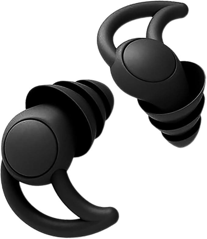 2pcs Noise Cancelling Silicone and Studying Comfortable Reusable for Musicians Work Nap and Noise Reduction Black