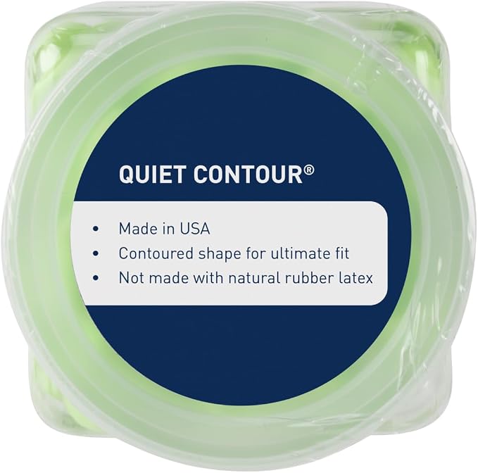 Flents Protechs Foam Ear Plugs, 50 Pair for Sleeping, Snoring, Loud Noise, Traveling, Concerts, Construction, Studying, Work, Shooting, Contour to Ear, NRR 33, Noise Cancelling, Green, Made in the USA