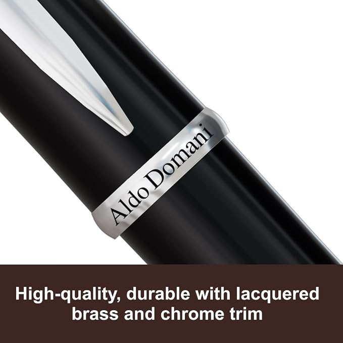 Monteverde USA Aldo Domani Ballpoint Pen - Black, Luxury Italian-Inspired Design, Smooth Writing Experience