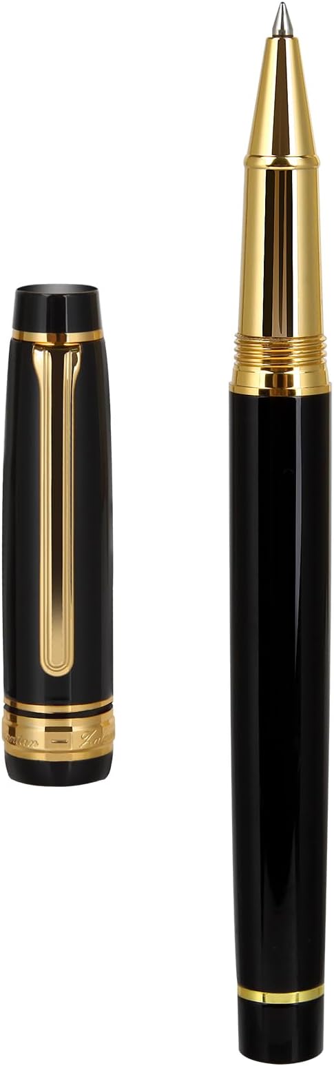 Luxury Rollerball Pen,Nice pen with 24K Gold Trim, Schneider Ink Refill, Professiona,Executive Office, Fancy Pens, Luxury pens with gift case for Men & Women with 1 Refill