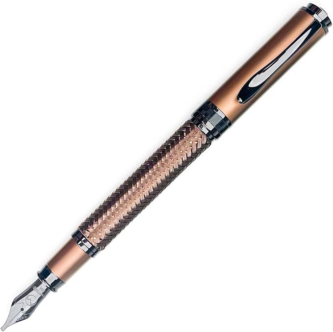 Monteverde Innova Formula M Fountain Pen, Bronze - Stub Nib, Luxury Pen with Durable PVD Coating, Refillable, JoWo Stainless Steel Nib, Premium Gift Box