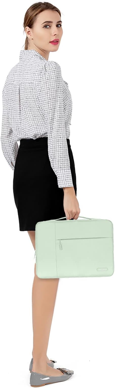 MOSISO Laptop Case 13 inch, Laptop Sleeve with Handle Compatible with MacBook Neo/Air/Pro 13 inch with A18/M5/M4/M3/M2/M1 Chip 2026-2016, Polyester Multifunctional Computer Bag, Honeydew Green