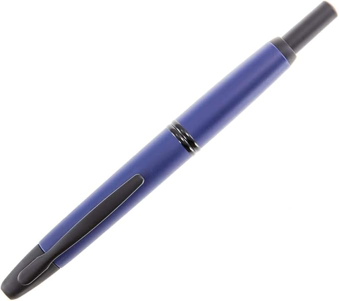 PILOT Vanishing Point Collection Refillable & Retractable Fountain Pen, Matte Blue Barrel, Stub Nib (60599)