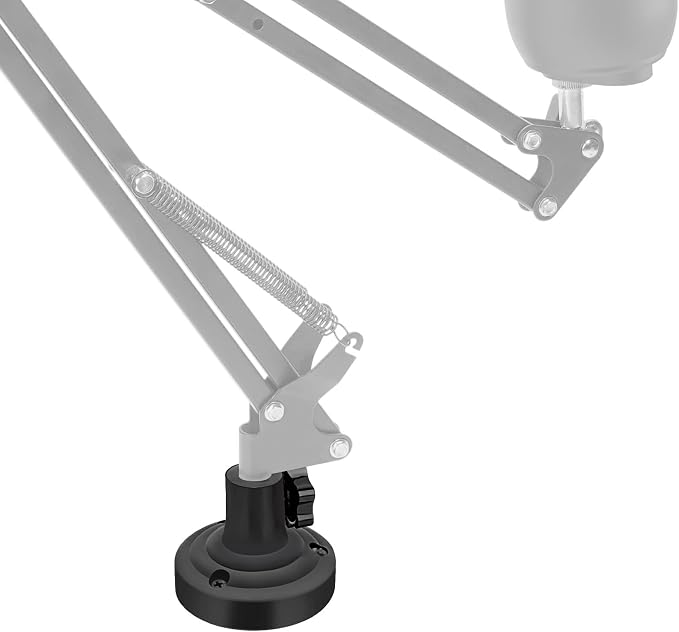 GEEKRIA for Creators Microphone Table Flange Mount Adapter, Metal Table Mount Clamp with Adjustable Interface Aperture Compatible with TONOR T20, Aokeo AK-35, InnoGear Microphone Arm