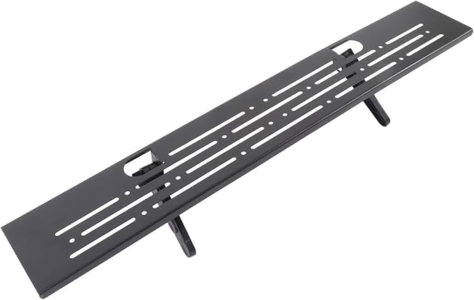 GLOGLOW Monitor Shelf TV Top Shelf, Adjustable Computer Screen Floating Stand for Soundbar Gaming Routers No Drill Steel Monitor Storage Organizer Space Saving Cable Management Rack