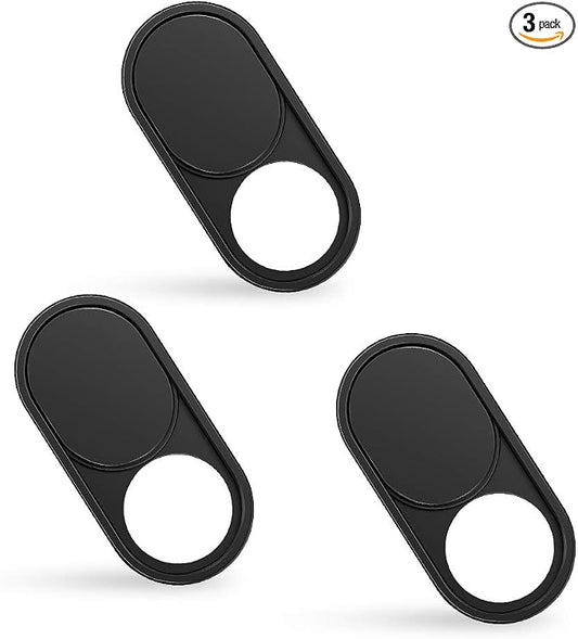 imluckies 3 Pack Webcam Cover Slide, 0.023 inch Ultra-Thin Metal Camera Cover for Laptop Computer, MacBook Pro/Air iMac iPad Tablet iPhone 8/7/6 Plus, Echo Show/Spot Web Camera Privacy Covers
