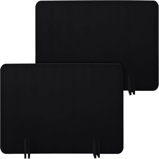 Desk Privacy Panel Set, Desk Partition Cubicle Wall Freestanding Noise-Reduction Panels Room Divider, Soundproof Partition with Support Feet for Office or Home Use (Black, 40 * 60 cm)