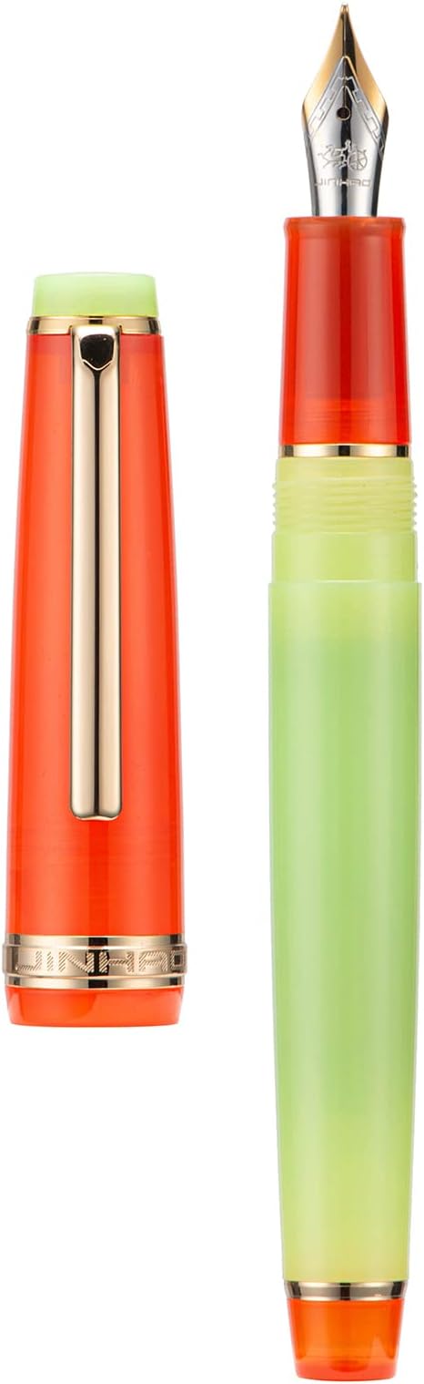 3 Piece Jinhao 82 Fountain Pen Elegant Mixed Macaron Fine Point Gold Trim Pen with Converter Set