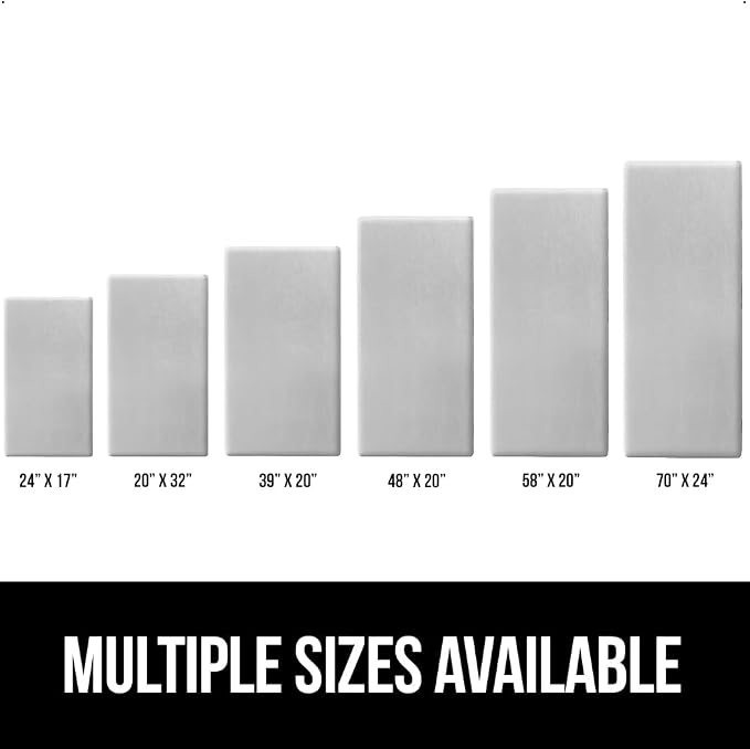 GORILLA GRIP Comfortable Cushioned Kitchen Mats for Floor, 48x20, Waterproof and Stain Resistant Soft Top, 3/4 Inch Thick Ergonomic Standing Desk Anti Fatigue Mat, Foam Supports Feet, Silver