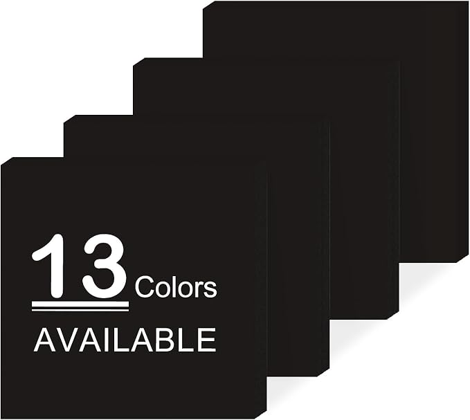 Super Sticky Notes,Self-Stick Note Pads 3 x 3 in,400 Sheets Sticky Notepad Bulk Post,Office Supplies,School Supplies,Christmas Decor (Black, Sticky Notes 3x3)