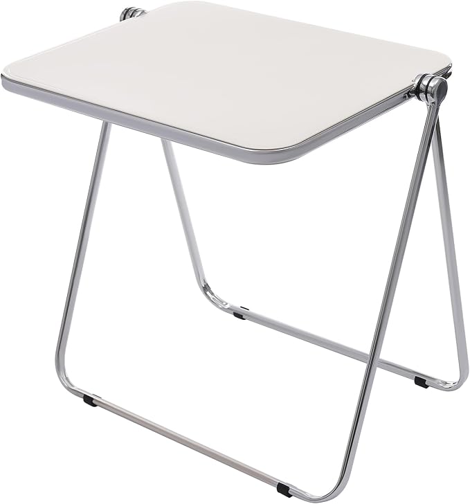 Adjustable Personal Folding Table, 30.3 * 19.68in Small Computer Desk, Acrylic Personal Folding Activity Table for Small Spaces