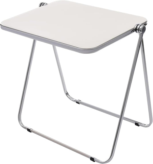 Adjustable Personal Folding Table, 30.3 * 19.68in Small Computer Desk, Acrylic Personal Folding Activity Table for Small Spaces