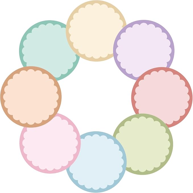 24 Pack Dry Erase Dots 11 Inch Circles Spots 8 Light Colors Removable Whiteboard Stickers for Classroom Teachers Students Wall Table Desk & Floor Decals