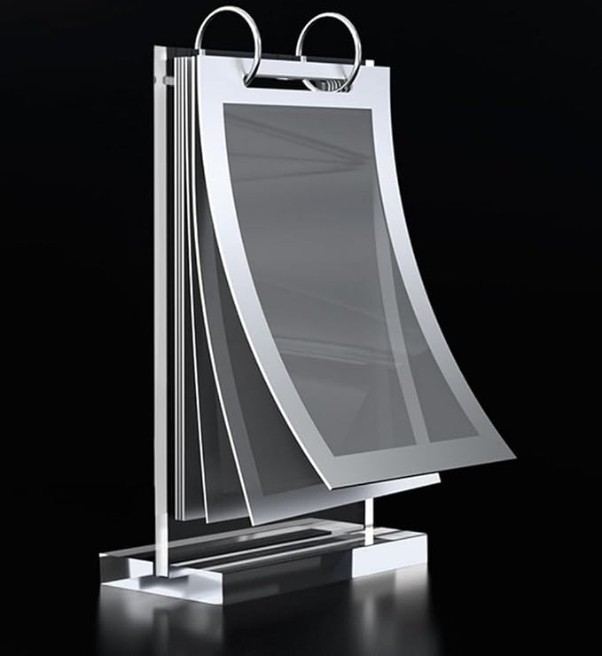 Clear Acrylic Sign Holder,Frames Desktop Double Display Holder "T" Type Menu Holders Flip Display 6 Pages-12 Sides Picture Paper Card Store Office Menu Retail Show Fair -Vertical (6X8")