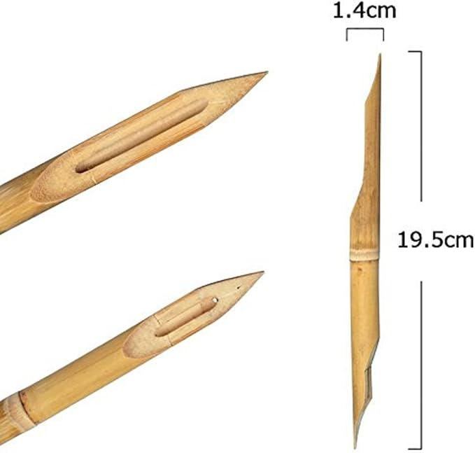 COMIART 3 Pcs Double Head Hard Strong Bamboo Reed Pens Pottery Ceramic Shaping Tools Polymer Clay Tool