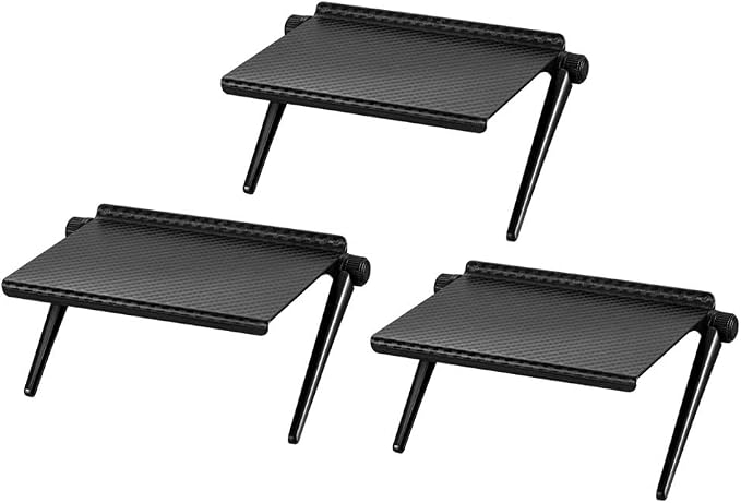 PRETYZOOM 3 Pack Tv Top Rack Shelf 6.45X4.44X0.78In Monitor Top Storage Shelf Steel Frame No Drilling Organizer for Routers Soundbars and Media Devices