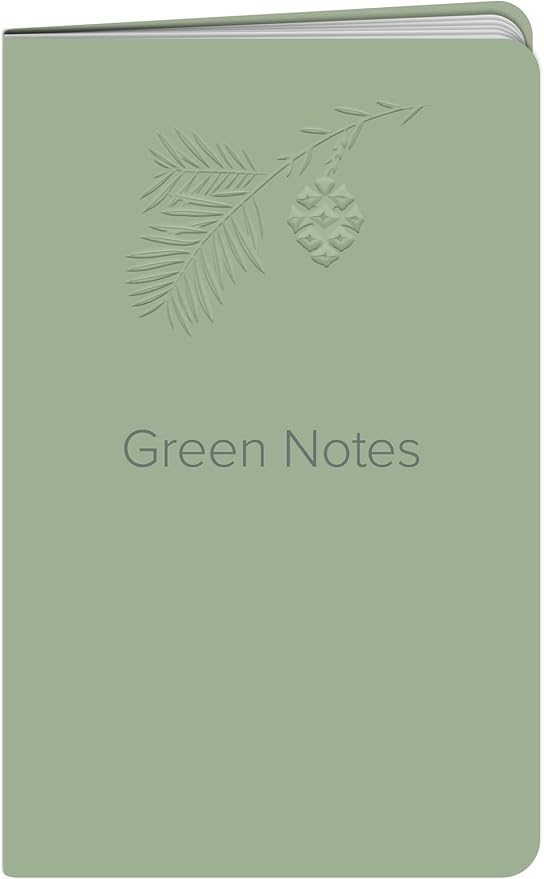 New Leaf Green Notes™ Memo Books, Sustainably Designed, 100% Recycled Paper, Chestnut Redwood and Ash Embossed Covers, Blank Lined and Dotted Page Mixed Pack, 3.5" x 5.5", 3 Books Per Pack