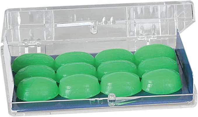 Flents Protechs Seal-Rite Silicone Moldable Ear Plugs for Pool, Ocean, Water, Sports, Green, 6 Pairs, Made in the USA