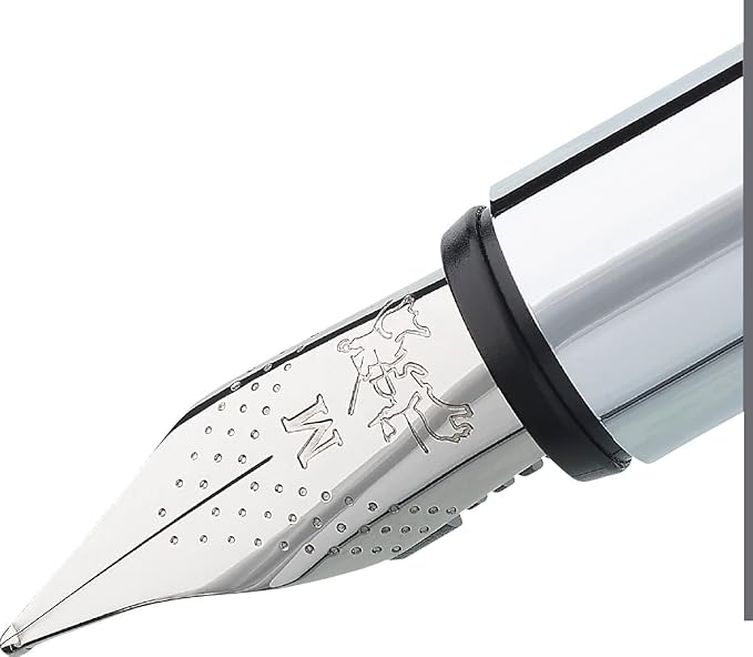 Faber-Castell NEO Slim Fountain Pen, Matte Stainless Steel - Broad