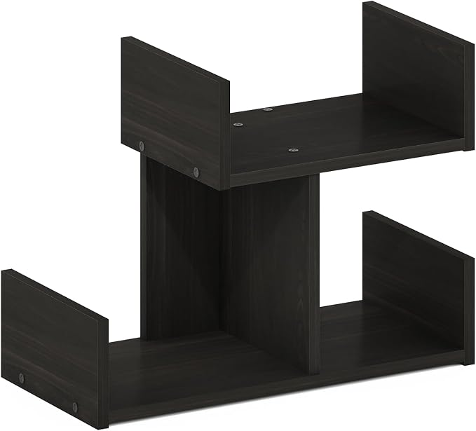 Furinno HERMITE Desk File Folder Organizers, 3-Shelf Desktop Office Organization Racks, Desk Top Display Book Shelf, for Paper, Office Supplies, Magazine, Espresso