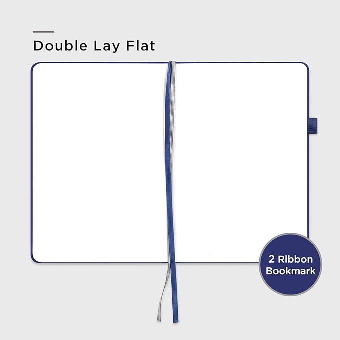 &And Per Se Blank Sketch Notebook, A5 Hardcover, 160 Pages 100gsm Thick Paper, Unlined Journal for Drawing, Doodling, Hand Lettering – Creative Gift for Artists, Designers, Writers (Royal Blue)