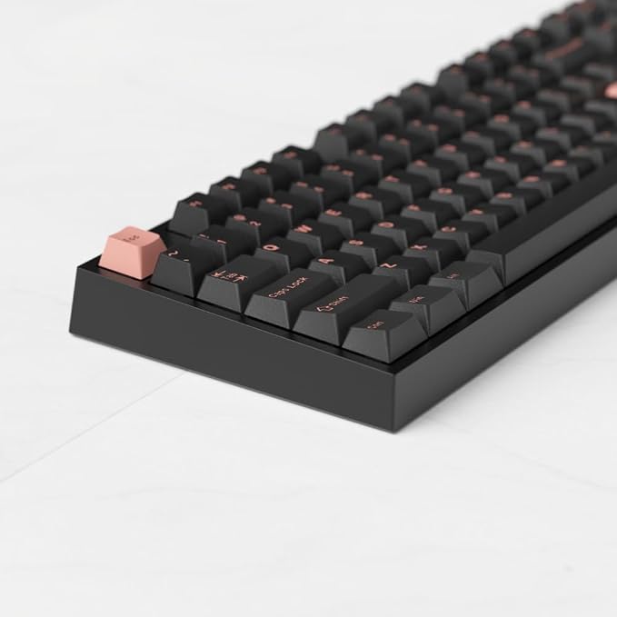 Fogruaden PBT Keycaps Set, Cherry Profile Custom Keycap for Mechanical Keyboard Dark Pink Keycaps