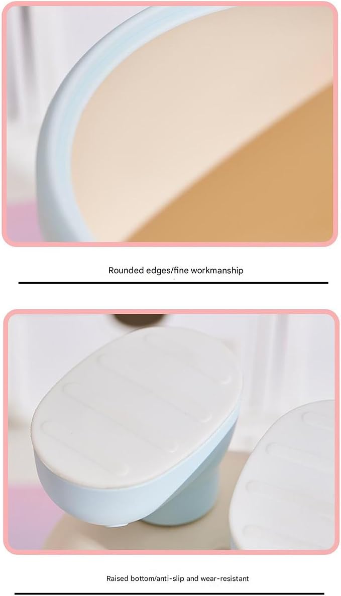 Small Covered Desk Organiser Storage Bin for Stationery Cosmetics Pen Holder Space Saving Multipurpose Home Office Container