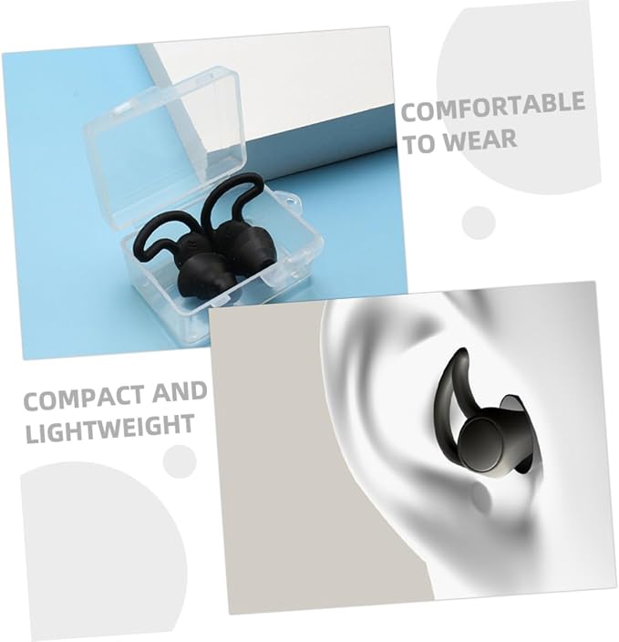 CHILDWEET 2pcs Silicone Noise Cancelling Comfortable Soundproof for Work Study Travel Soft Reusable Noise Reduction Protection