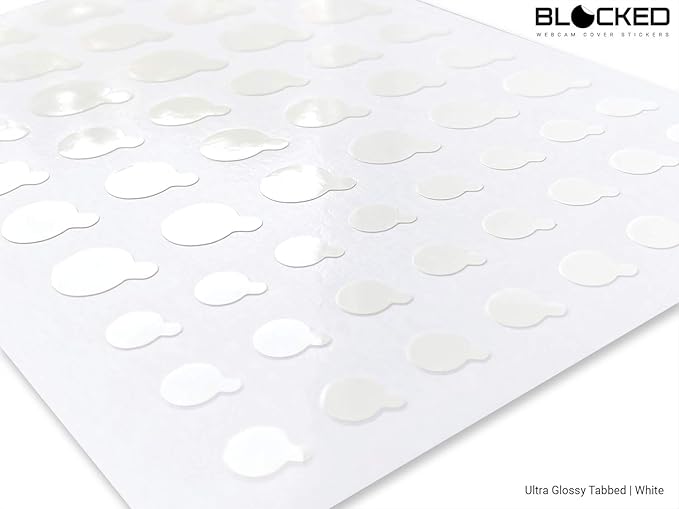 BLOCKED Original Vinyl Webcam Cover Stickers | 456 Restickable & Stackable Privacy Covers | for All Camera-endable Devices | Multi Finishes, Colors, & Sizes | 6-Pack Variety