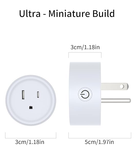Smart Home WiFi Outlet with Remote Control & Timer Function - Compatible with Alexa,Wireless 2.4GHz Network - Smart Outlet for Easy Home Automation & Energy Saving(2 Pack)