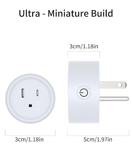 Smart Home WiFi Outlet with Remote Control & Timer Function - Compatible with Alexa,Wireless 2.4GHz Network - Smart Outlet for Easy Home Automation & Energy Saving(2 Pack)