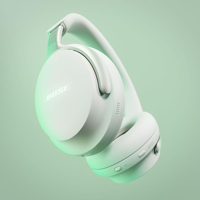 Bose QuietComfort Ultra Bluetooth Headphones, Wireless Headphones with Spatial Audio, Over Ear Noise Cancelling with Mic, Up to 24 Hours of Playtime, White Smoke