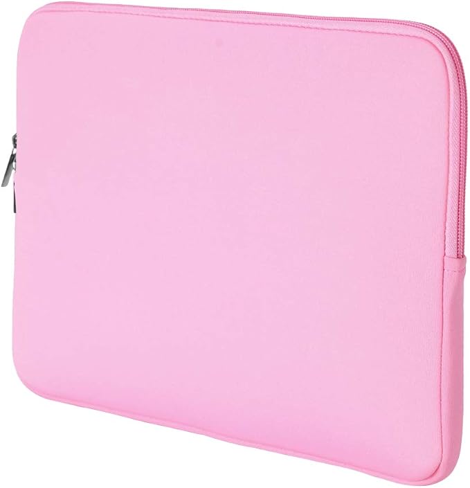 RAINYEAR Laptop Sleeve Case Compatible with 13.3 Inch Notebook Computer Tablet Chromebook 14" MacBook Pro/Max M1 M2 M3 M4 M5 Soft Cover Protective Case Zipper Carrying Bag (Pink)