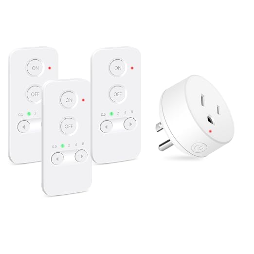 NineLeaf Remote Timer Switch, 500FT Long Range Wireless Plug in Light Switch, Easy Setup Remote Outlet, Programmable On/Off Control for Fans, Lights, Household Appliances,1Remote 3Outlets