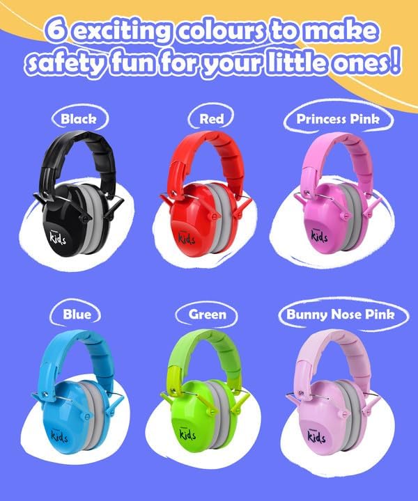 PROHEAR 032 2.0 Noise Cancelling Headphones for Kids - 25dB Noise Reduction - Adjustable Sensory Ear Protection Muffs for Concert, Fireworks, Monster Truck Shows, School - Black